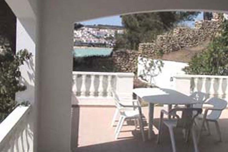 View of the terrace of the Jardín Playa 3 apartment.