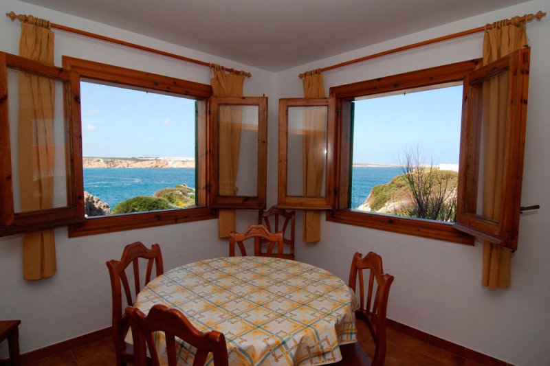 Lounge of the Arco Iris 5 apartment, with good views towards the coast.