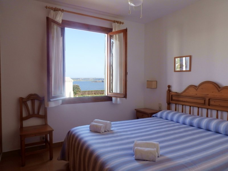 bedroom with sea views