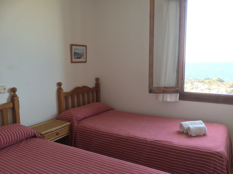 bedroom with sea views